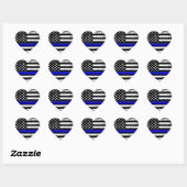 Thin Blue Line Flag Heart Sticker (Vel)