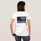 Thin Blue Line Flag Hoodie T-shirt (Achterkant volledig)