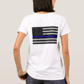 Thin Blue Line Flag Hoodie T-shirt (Achterkant)
