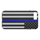Thin Blue Line Flag iPhone 7 Plus Hoesje (Achterkant (Horizontaal))