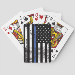 Thin Blue Line Flag Law Enforcement Pplaykaarten Pokerkaarten