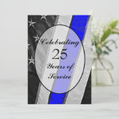 Thin Blue Line Flag Law Enforcement Retirement Kaart (Staand voorkant)