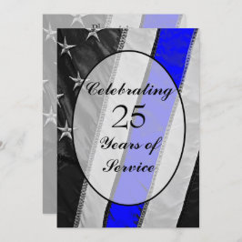 Thin Blue Line Flag Law Enforcement Retirement Kaart