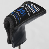 Thin Blue Line Flag Persoonlijk pensioen van polit Golfheadcover (3/4 voorkant)