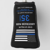 Thin Blue Line Flag Persoonlijk pensioen van polit Golfheadcover (Draai 90)