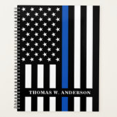 Thin Blue Line Flag Persoonlijke naampolitie Planner (Voorkant)