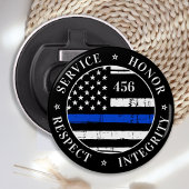 Thin Blue Line Flag Persoonlijke politieman Button Flesopener