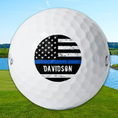 Thin Blue Line Flag Persoonlijke politieman Golfballen