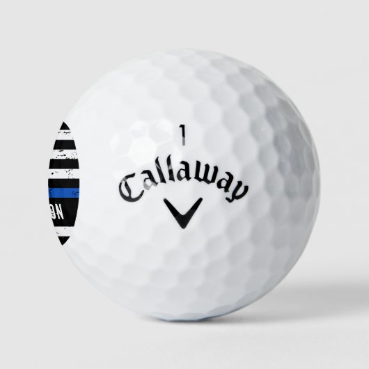 Thin Blue Line Flag Persoonlijke politieman Golfballen (Logo)