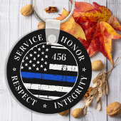 Thin Blue Line Flag Persoonlijke politieman Sleutelhanger