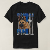 Thin Blue Line Flag Police Dog German Shepherd K9 T-shirt (Design voorkant)