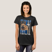Thin Blue Line Flag Police Dog German Shepherd K 9 T-shirt (Voorkant volledig)
