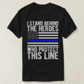 Thin Blue Line Flag Police Flag Hero T-shirt (Design voorkant)