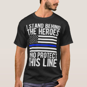 Thin Blue Line Flag Police Flag Hero T-shirt