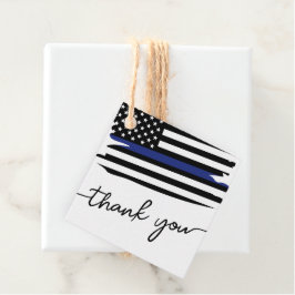 Thin Blue Line Flag Police Officer Dank u Bedankjes Labels