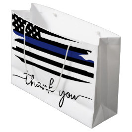 Thin Blue Line Flag Police Officer Dank u Groot Cadeauzakje