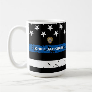 Thin Blue Line Flag Police Officer Koffiemok
