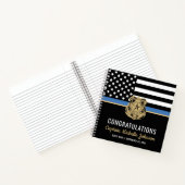 Thin Blue Line Flag Police Retirement Guest Book Notitieboek (Binnen)