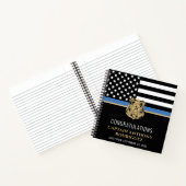 Thin Blue Line Flag Police Retirement Guest Notitieboek (Binnen)