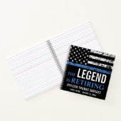 Thin Blue Line Flag Police Retirement Guestbook Notitieboek (Binnen)
