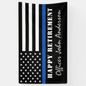 Thin Blue Line Flag Police Retirement Party Banner (Verticaal)