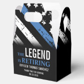 Thin Blue Line Flag Police Retirement Party Bedankdoosjes (Geopend)