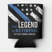 Thin Blue Line Flag Police Retirement Party Blikjeskoeler (Voorkant)