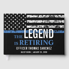 Thin Blue Line Flag Police Retirement Party Gastenboek