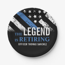 Thin Blue Line Flag Police Retirement Party