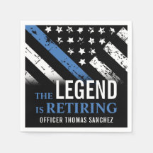 Thin Blue Line Flag Police Retirement Party