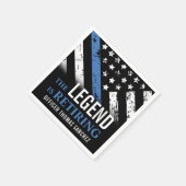 Thin Blue Line Flag Police Retirement Party Servet (Hoek)