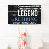 Thin Blue Line Flag Police Retirement Party Spandoek (Insitu)