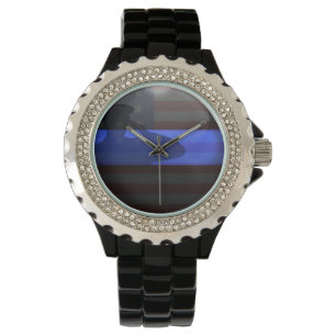 Thin Blue Line - Flag Salute Horloge