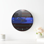Thin Blue Line - Flag Salute Large Clock Grote Klok (Huis)