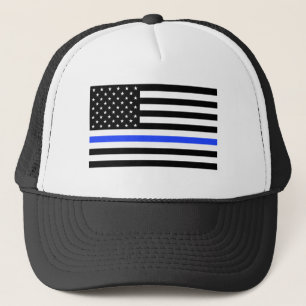 Thin Blue Line Flag Trucker Hat Trucker Pet