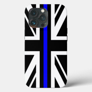 Thin Blue Line Flag united kingdom police cop symb Case-Mate iPhone Case