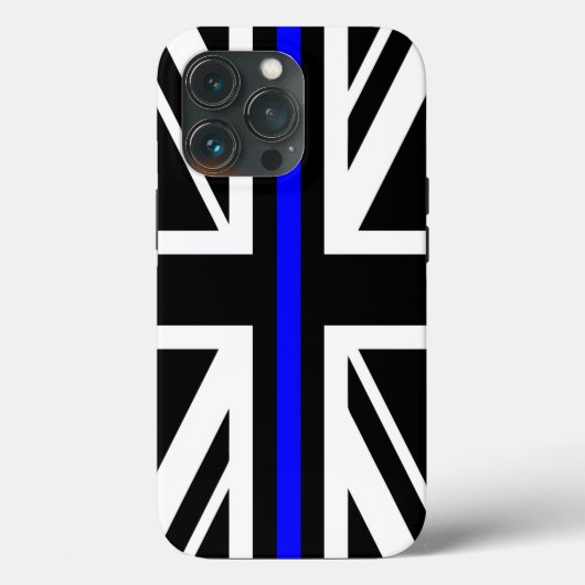 Thin Blue Line Flag united kingdom police cop symb Case-Mate iPhone Case (Achterkant)