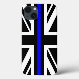 Thin Blue Line Flag united kingdom police cop symb Case-Mate iPhone Case