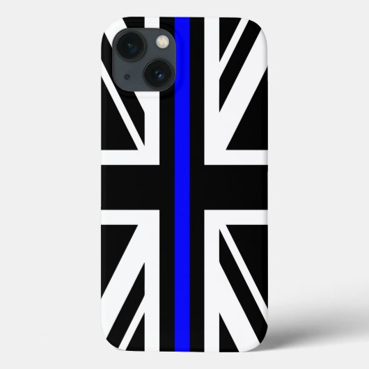 Thin Blue Line Flag united kingdom police cop symb Case-Mate iPhone Case (Achterkant)