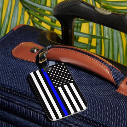 Thin Blue Line Flag (United States) Bagagelabel (Voorkant Insitu 1)
