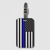 Thin Blue Line Flag (United States) Bagagelabel (Voorkant (verticaal))