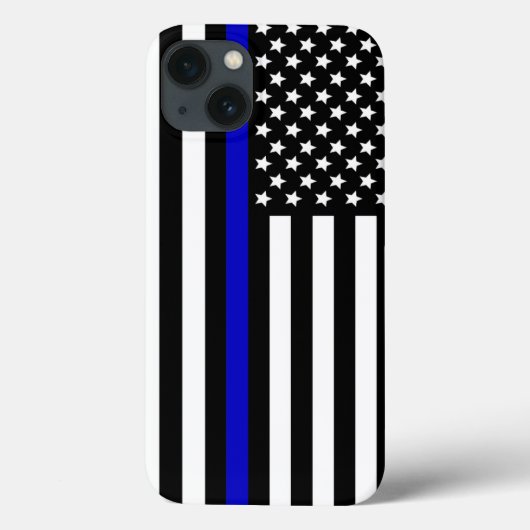 Thin Blue Line.flag USA Case-Mate iPhone Case (Achterkant)