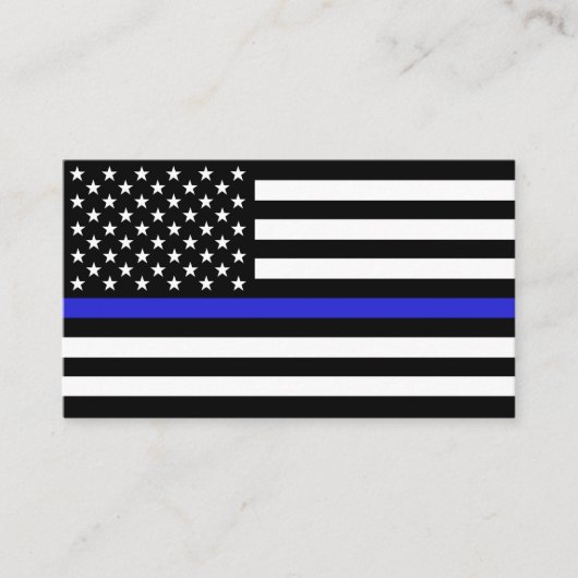 Thin Blue Line Flag, VS-politie / gepersonaliseerd Visitekaartje (Voorkant)