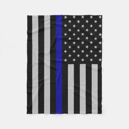 Thin Blue Line Fleece Blanket (Voorkant)