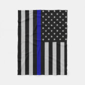 Thin Blue Line Fleece Blanket Deken (Voorkant)
