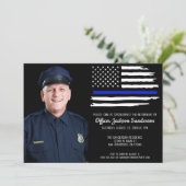 Thin Blue Line Foto van politie Retirement Party Kaart (Staand voorkant)