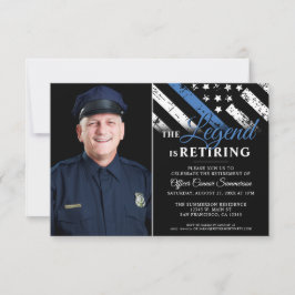 Thin Blue Line Foto van politie Retirement Party Kaart