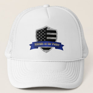 Thin Blue Line Friends of the Police Shield Trucker Pet