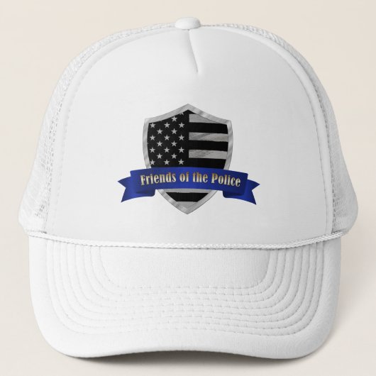 Thin Blue Line Friends of the Police Shield Trucker Pet (Voorkant)