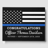 Thin Blue Line Gefeliciteerd politieontslag Gastenboek (Voorkant)
